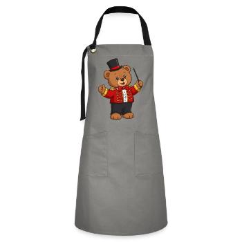 Teddy Bear Directeur du cirque - Tablier contrasté - gris/noir - Devant - Zoe (177cm)