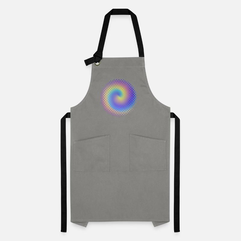 Dot pattern colorful vortices Artisan Apron