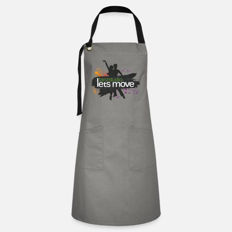 Dance Studio Let's Move - Artisan Apron - grey/black
