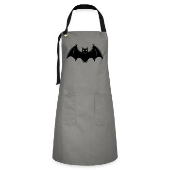 Chauve-souris - Tablier contrasté - gris/noir - Devant - Zoe (177cm)