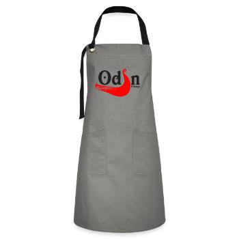 Odin - Tablier contrasté - gris/noir - Devant - Zoe (177cm)