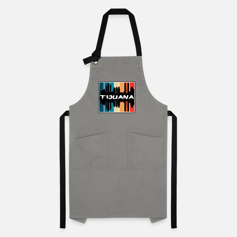 Tijuana Mexico Skyline Silhouette Travel Souvenir Artisan Apron
