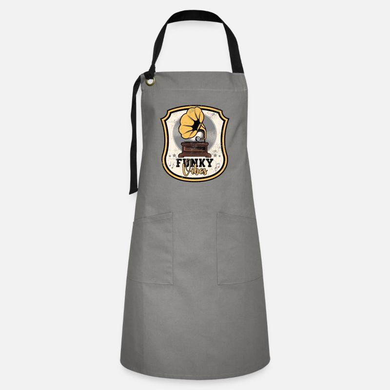 Funky vibes - Artisan Apron - grey/black