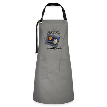 The sadness of an angel on a hill - Artisan Apron - grey/black - Front - Zoe (177cm)