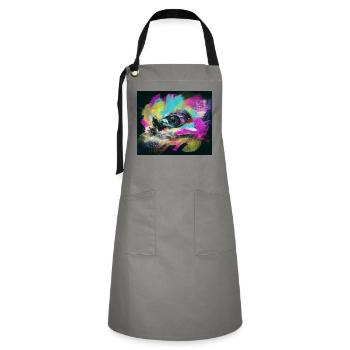 Color explosion abstract optimism colorful eye - Artisan Apron - grey/black - Front - Zoe (177cm)