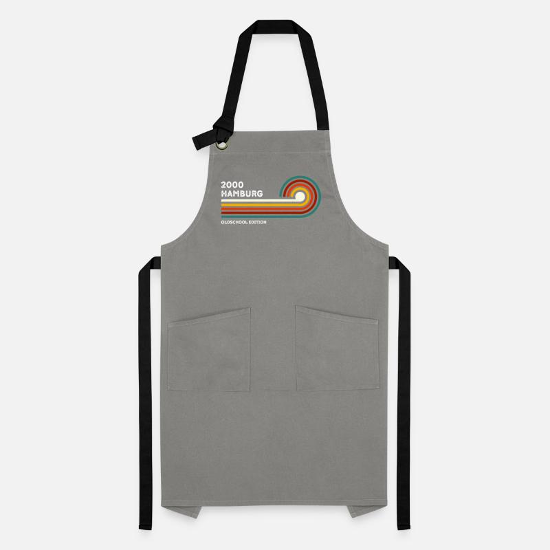 Hamburg Retro Shirt 2000 Zip Code Souvenir Zip Code Artisan Apron