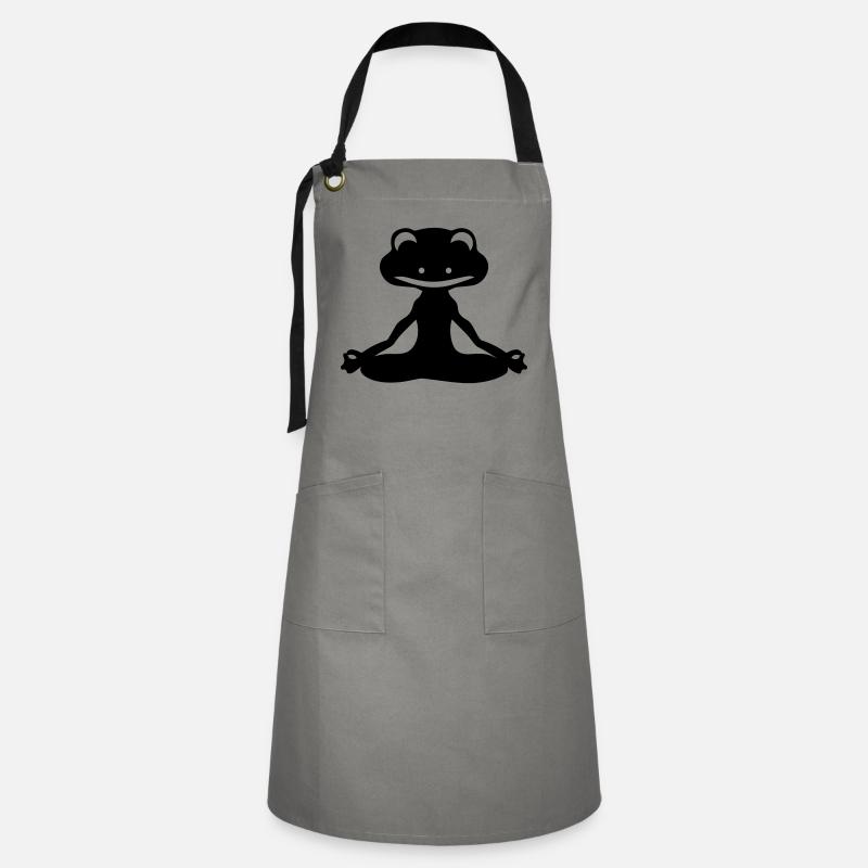 Frog Yogi - Tablier contrasté - gris/noir