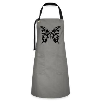 papillon tribal - Tablier contrasté - gris/noir - Devant - Zoe (177cm)