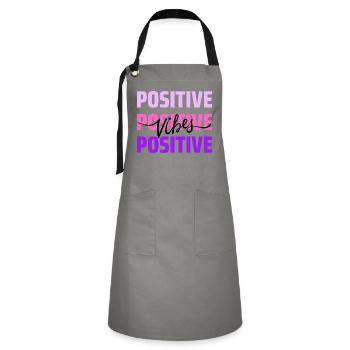Ondes positives - Tablier contrasté - gris/noir - Devant - Zoe (177cm)