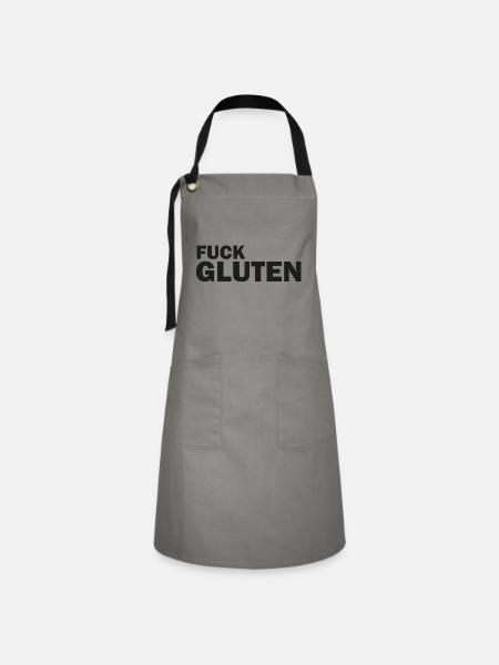 Fick Gluten - Kontrastschürze - Grau/Schwarz