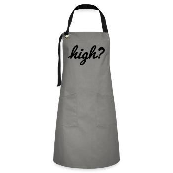 high__f1 - Kontrastschürze - Grau/Schwarz - Vorne - Zoe (177cm)