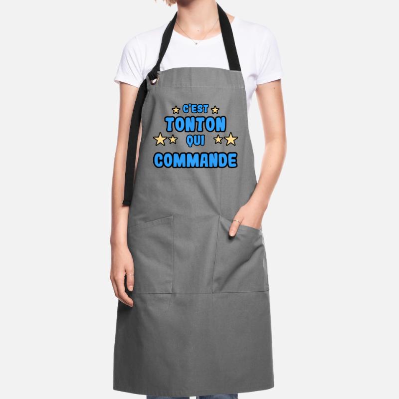 C'est tonton qui commande Tablier contrasté