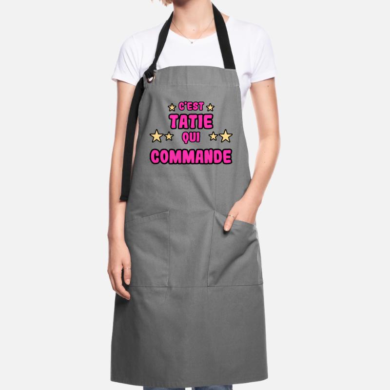 C'est tatie qui commande Tablier contrasté