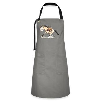 Western horse make sliding stop - Artisan Apron - grey/black - Front - Zoe (177cm)