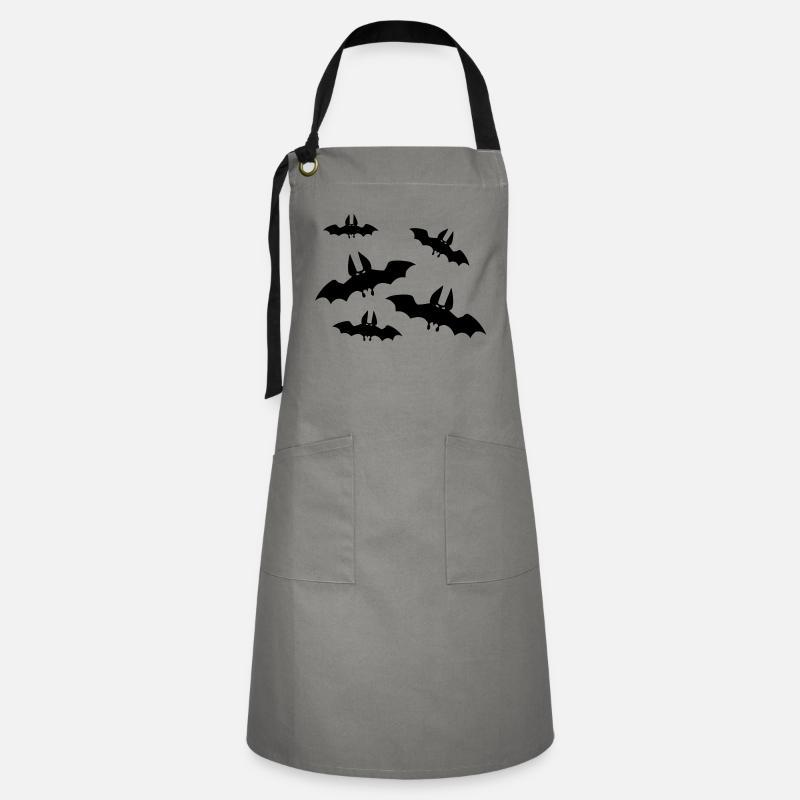 Bats - Artisan Apron - grey/black