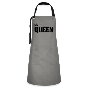 Queen - Artisan Apron - grey/black - Front - Zoe (177cm)