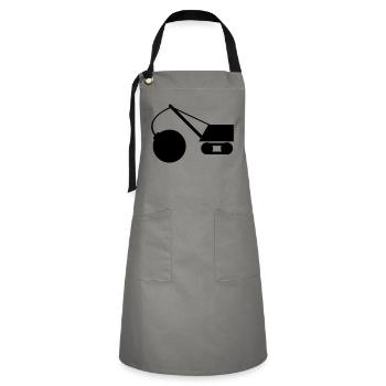 abrissbirne_1c - Tablier contrasté - gris/noir - Devant - Zoe (177cm)