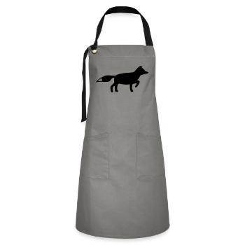 A fox or vixen - Artisan Apron - grey/black - Front - Zoe (177cm)