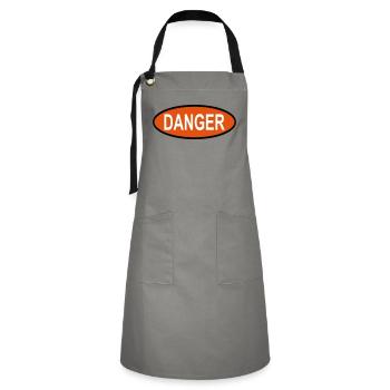 Danger - Artisan Apron - grey/black - Front - Zoe (177cm)