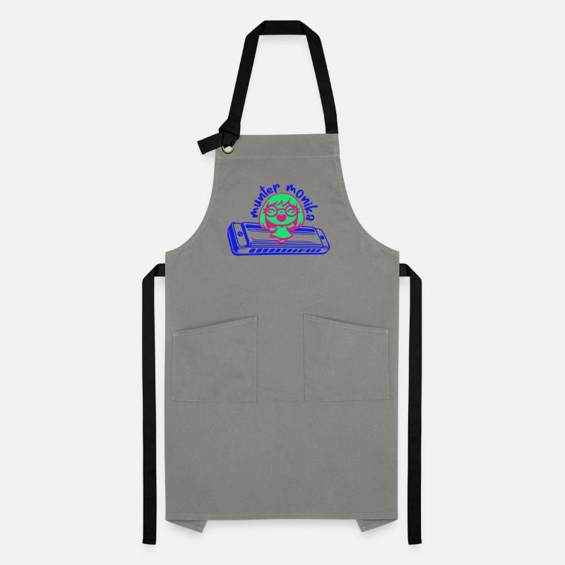 lively monika dancing on the harmonica Artisan Apron