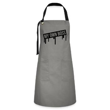 My Own Boss - Artisan Apron - grey/black - Front - Zoe (177cm)