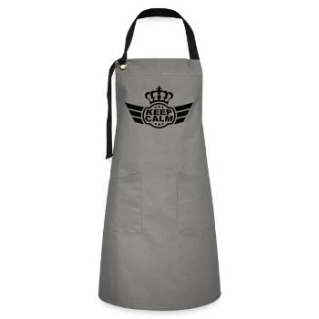 Keep Calm - Artisan Apron - grey/black - Front - Zoe (177cm)