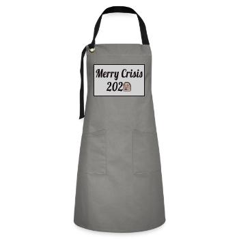 Merry Crisis 2020 - Artisan Apron - grey/black - Front - Zoe (177cm)