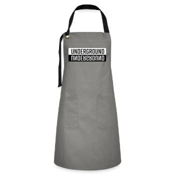Background double font - Artisan Apron - grey/black - Front - Zoe (177cm)