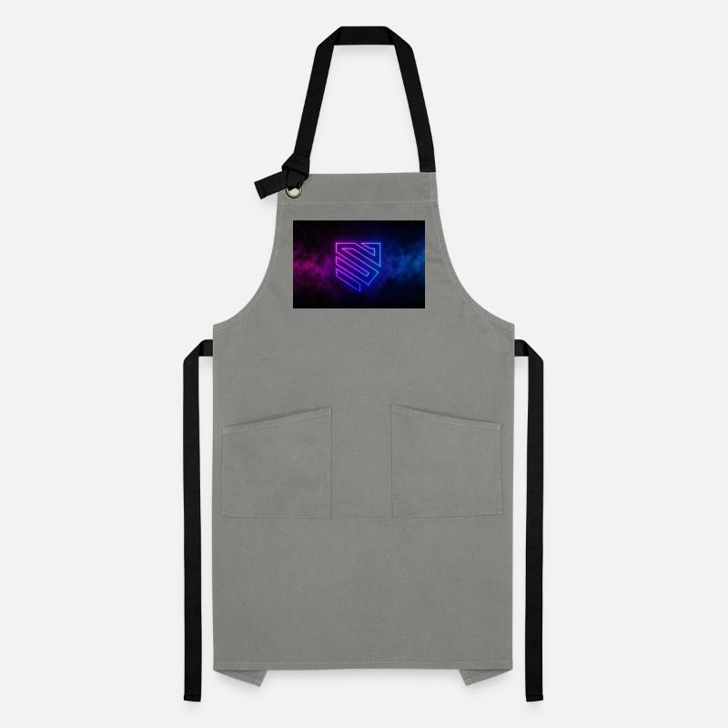Neon Geometric Shield Logo Artisan Apron