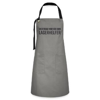 Camp Helper Trust Me - Artisan Apron - grey/black - Front - Zoe (177cm)