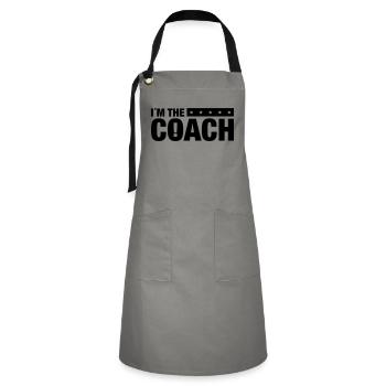 im_the_coach_ya1 - Tablier contrasté - gris/noir - Devant - Zoe (177cm)