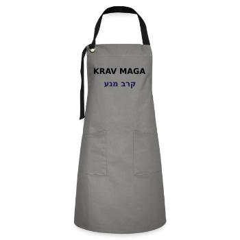 KRAV MAGA - Kontrastschürze - Grau/Schwarz - Vorne - Zoe (177cm)