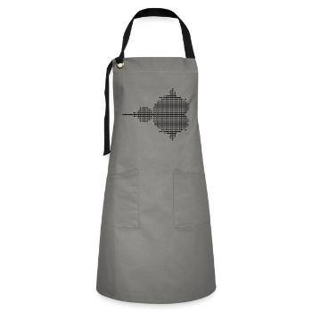 Mandelbrot Ascii - noir - Tablier contrasté - gris/noir - Devant - Zoe (177cm)