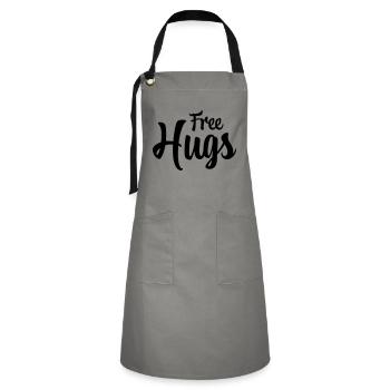 Free hugs - Artisan Apron - grey/black - Front - Zoe (177cm)