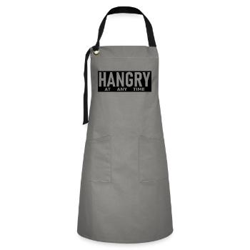 Hangry At Any Time black - Artisan Apron - grey/black - Front - Zoe (177cm)