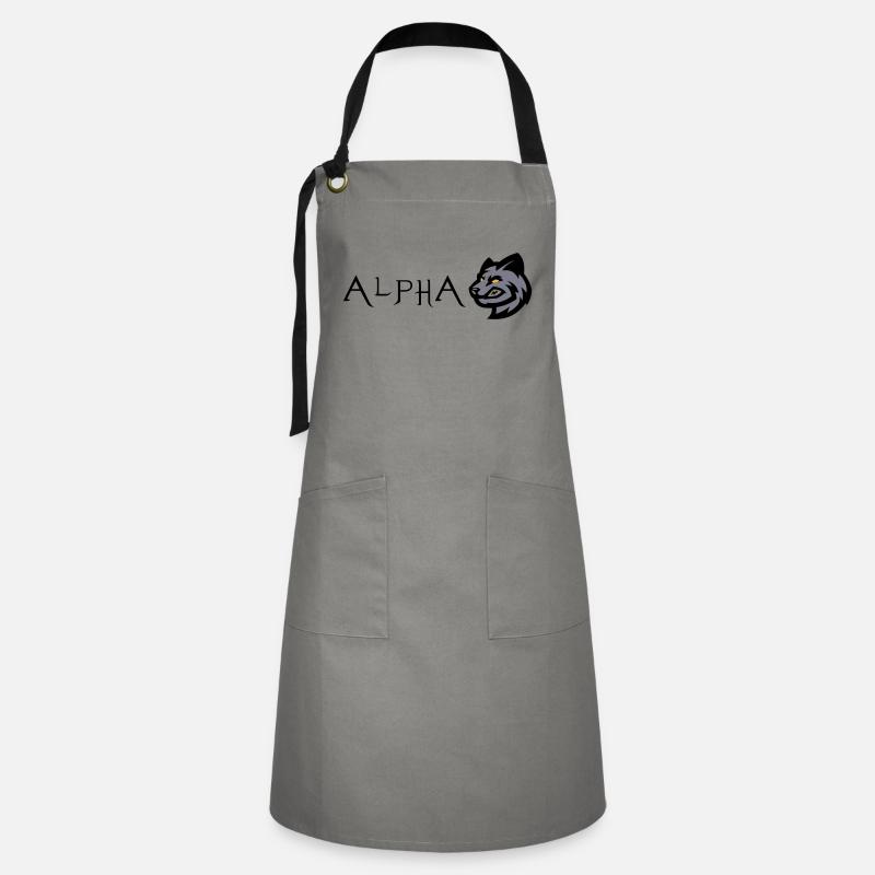 Wolf Wolf Alpha - Kontrastschürze - Grau/Schwarz