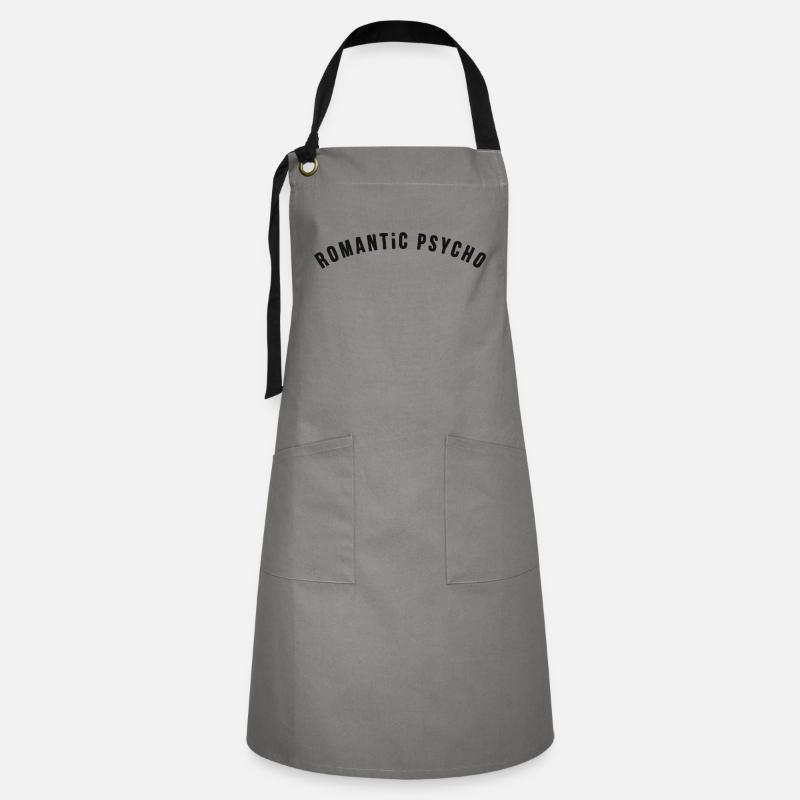 Romantic Psycho Dark Print - Artisan Apron - grey/black