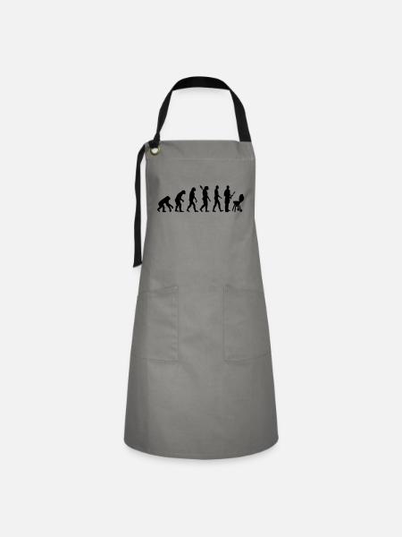 Grillen - Kontrastschürze - Grau/Schwarz