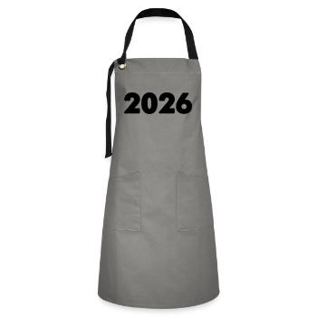 2026 - Tablier contrasté - gris/noir - Devant - Zoe (177cm)