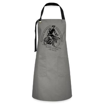 Traditional Motorcycle Passionné -For Life- - Tablier contrasté - gris/noir - Devant - Zoe (177cm)