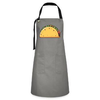 Taco - Kontrastschürze - Grau/Schwarz - Vorne - Zoe (177cm)