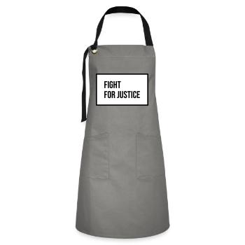 Fight For Justice - Artisan Apron - grey/black - Front - Zoe (177cm)