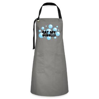 EAT MY BUBBLES - BLUE BUBBLES - Artisan Apron - grey/black - Front - Zoe (177cm)