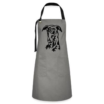Galgo Head - Artisan Apron - grey/black - Front - Zoe (177cm)