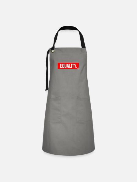 EQUALITY - Kontrastschürze - Grau/Schwarz