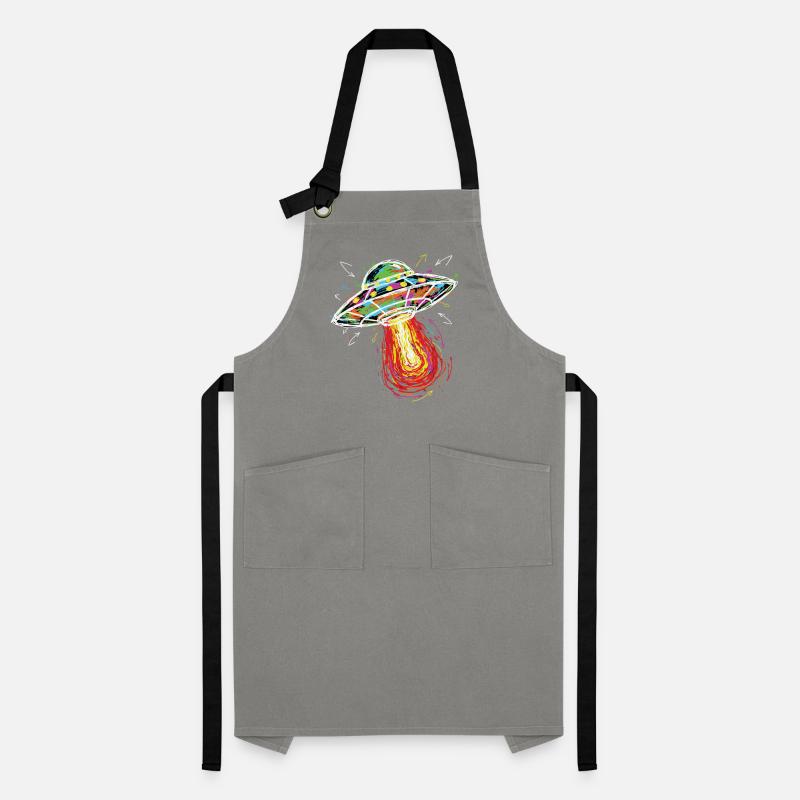 UFO Space Scribble Scribble Color Artisan Apron