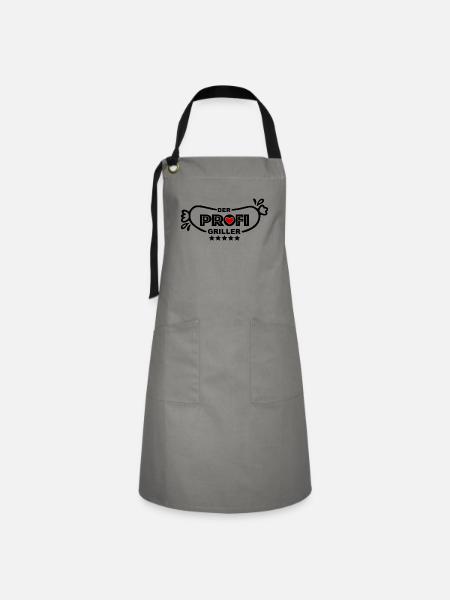 Profi Griller - Kontrastschürze - Grau/Schwarz