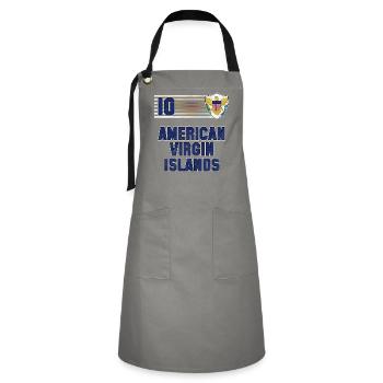 American Virgin Islands - Artisan Apron - grey/black - Front - Zoe (177cm)
