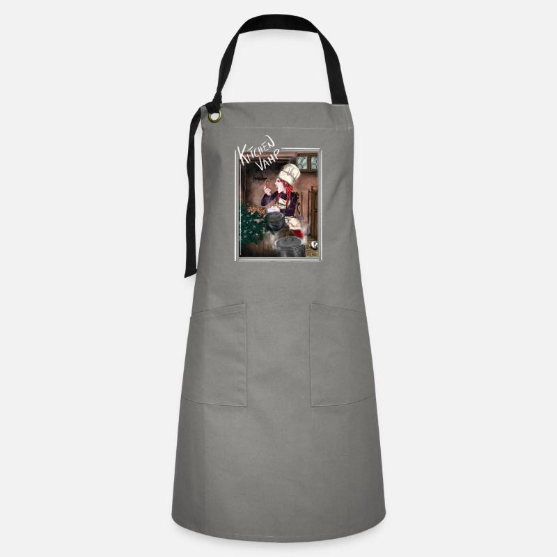 Kitchen Vamp - Kontrastschürze - Grau/Schwarz