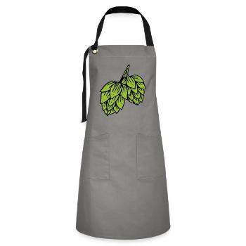 Brasseries houblon Brasserie Alcool Bière - Tablier contrasté - gris/noir - Devant - Zoe (177cm)